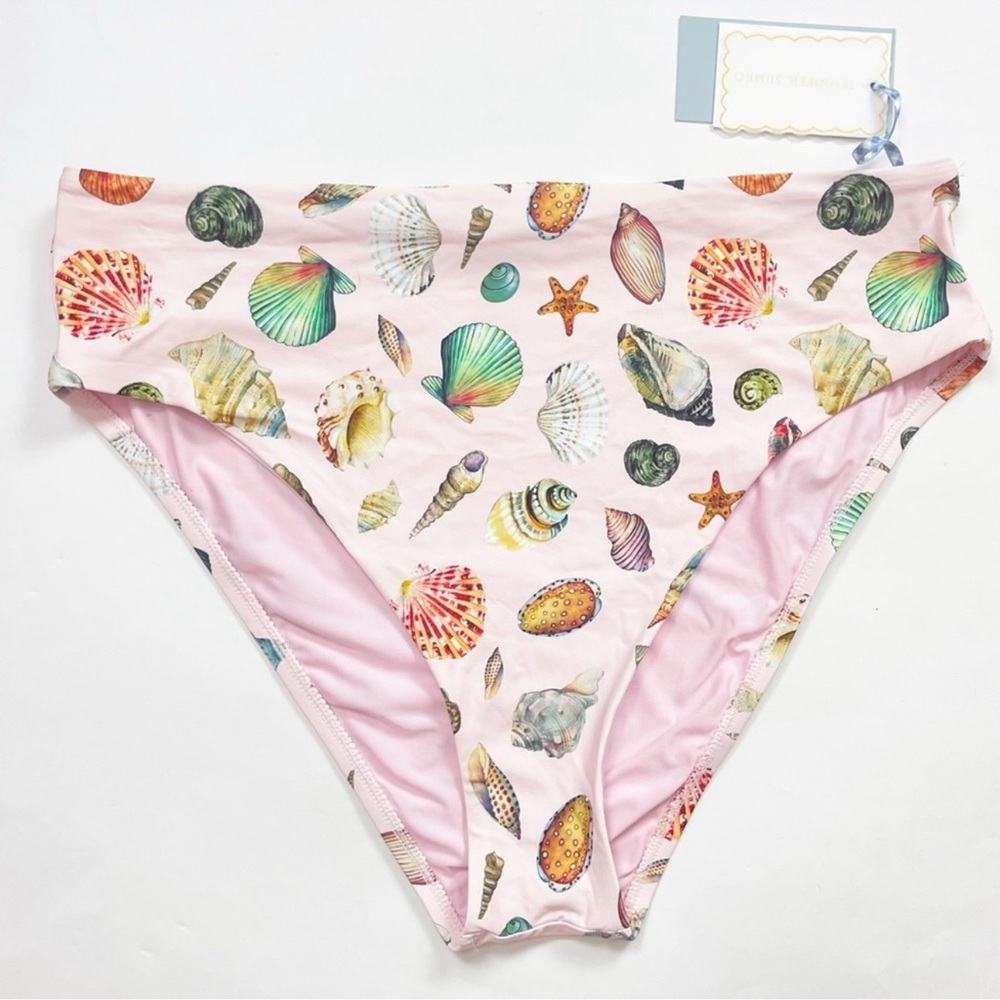 ANTONIO MELANI Lilac Shell-Print High-Waist Bikini - Picture 12 of 14